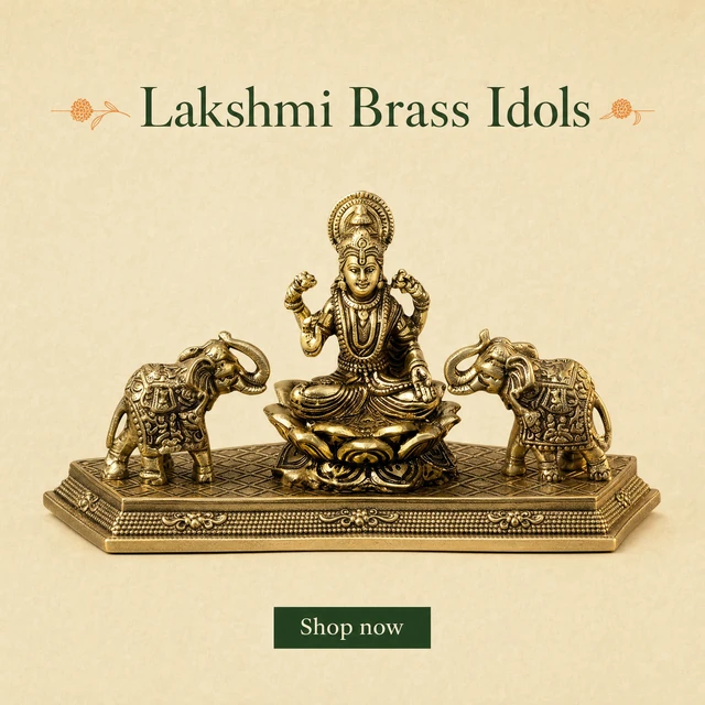 Gaj Lakshmi Brass Idol