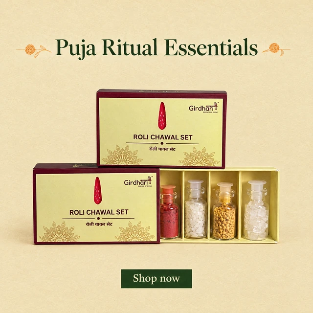 Roli Chawal Set with four ritual items