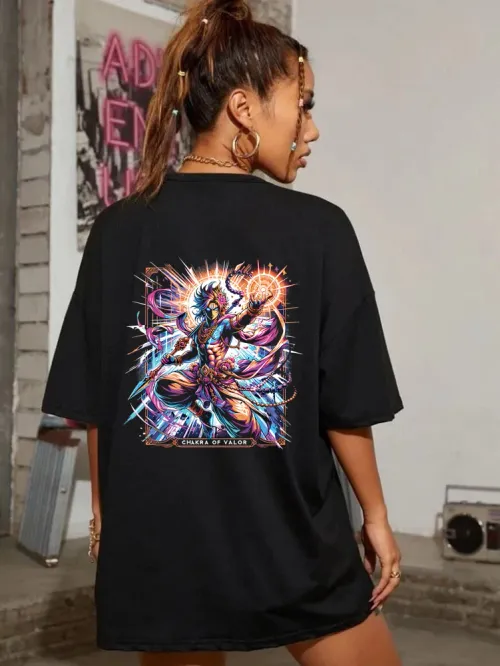 Anime – The Chakra of Valor Oversized Drop Shoulder French Terry