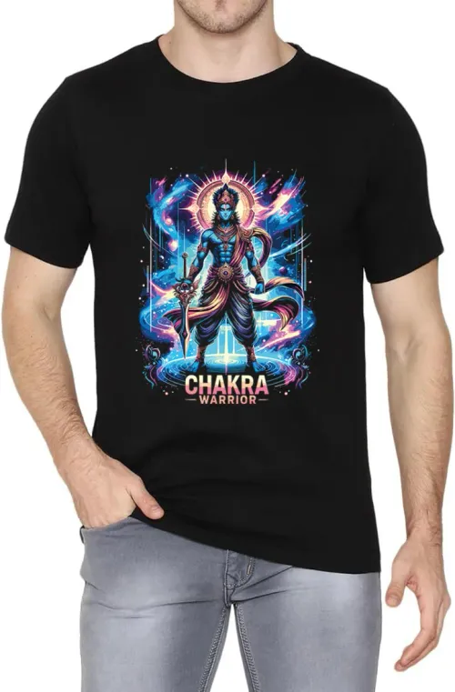 Anime: The Chakra Warrior – Premium Cotton Bio-Washed Regular Fit T-shirt