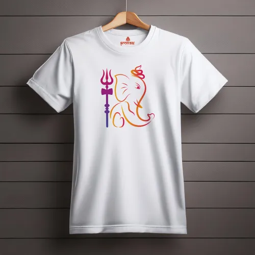Ganpati – Ekadant | Premium Bio-Washed Cotton Regular Fit T-shirt