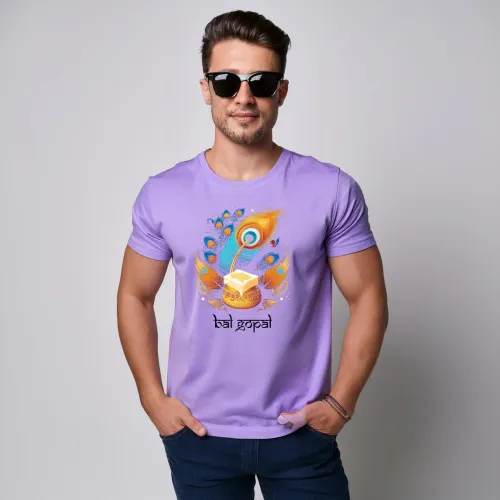 Krishna – Bal Gopal | Premium Bio-washed Cotton Regular Fit T-shirt