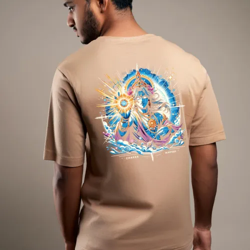Krishna – The Chakra Mastery | Oversized Premium Bio-washed Drop Shoulder French Terry 