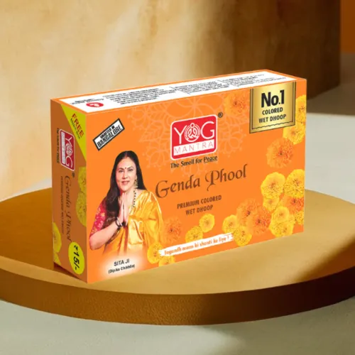 Yog Mantra Genda Phool Premium Colored Wet Dhoops – (pack of 12 )