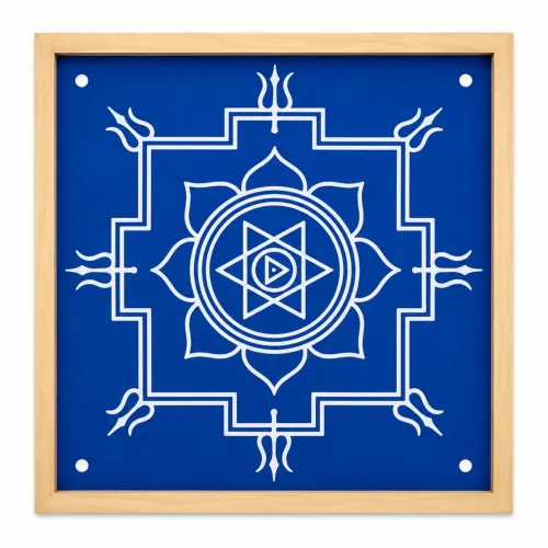 Durga Namaskar Yantra Rangoli Wooden Stencil