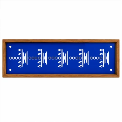 Hanging Diya Border Rangoli Wooden Stencil 17x5 Inches Pack of 1