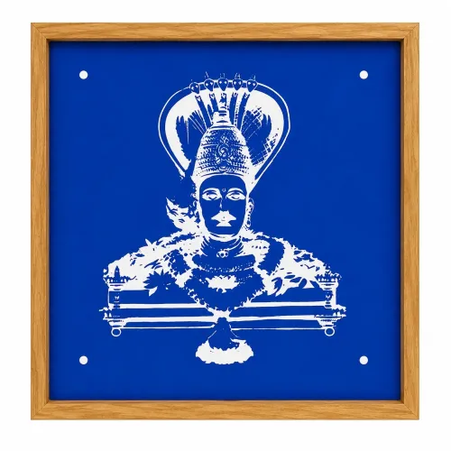 Mariyamman Rangoli Design Stencil Wooden 10x10 Inches Pack of 1