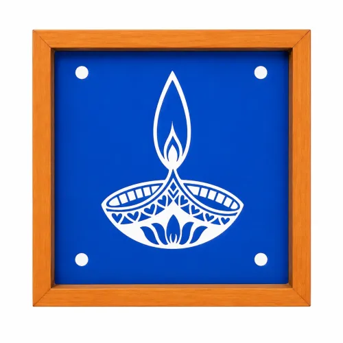 Agal Diya Kolam Rangoli Stencil 5x5 Inch Pack of 1