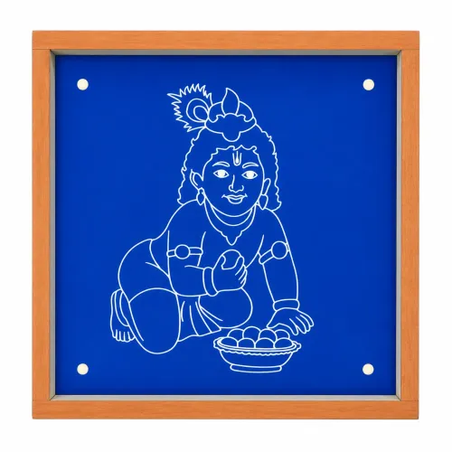 Bal Krishna Rangoli Stencil 10x10 Inches Pack of 1