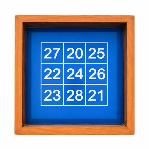 Kubera Number Rangoli Stencil, Wooden, 5 x 5 Inches, Pack of 1