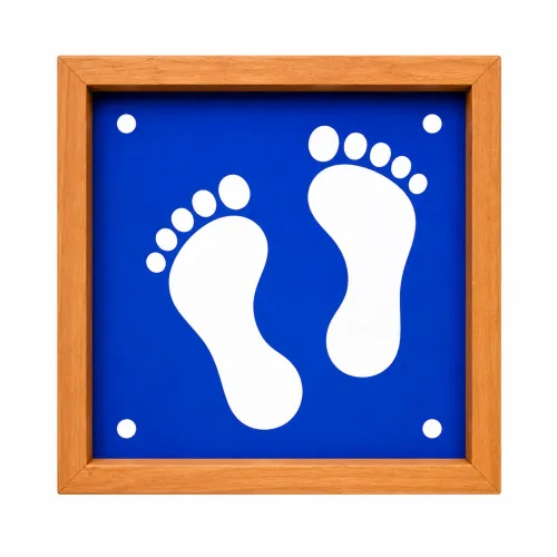 Lakshmi Pada Rangoli Stencil Wooden, 5 x 5 Inches, Pack of 1