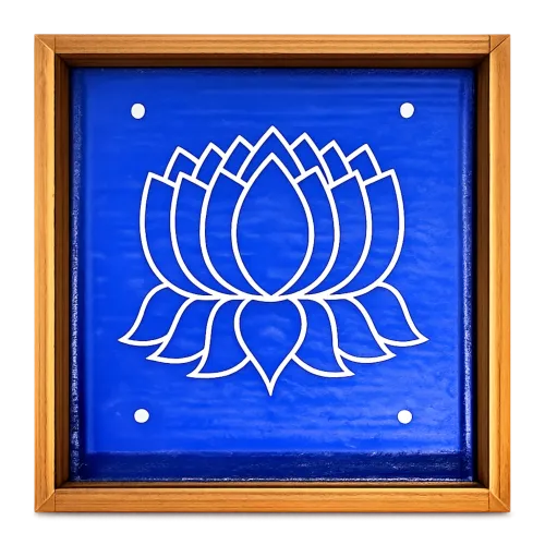 Lotus Rangoli Stencil Wooden 5x5 Inches Pack of 1