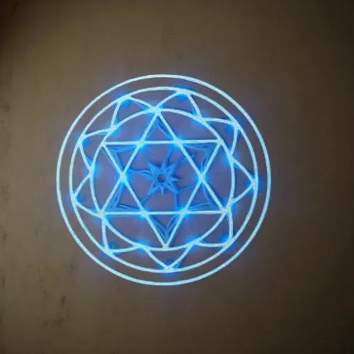 Sri Yantra Rangoli Stencil Wooden 5x5 Inch Pack of 1