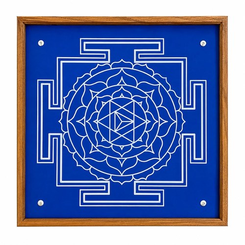 Rangly Baglamukhi Mandala Yantra | Wooden Stencil 13x13 In for Pooja Room