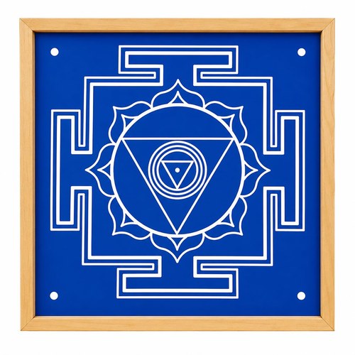 Rangly Chinnamasta Mandala Yantra | Wooden Stencil 13x13 In for Pooja Room