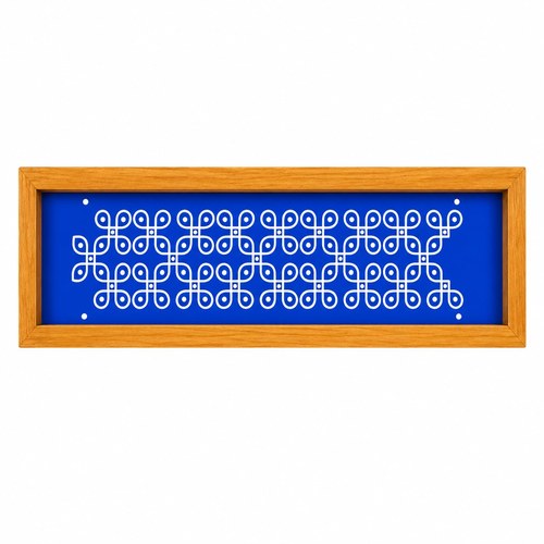 Rangly Kambi Kolam Model 2 Border Rangoli Stencil 17x5in Pooja Room