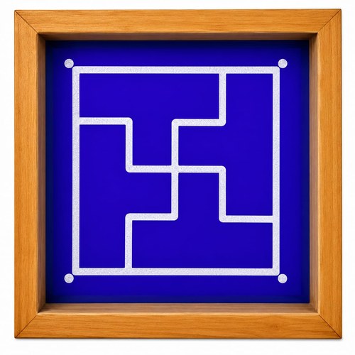 Rangly Swastika Padmam Rangoli Stencil - Wooden 5x5in Pooja Room