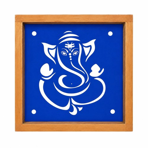Rangly Ganesh Rangoli Stencil - Wooden 5x5in Pooja Room