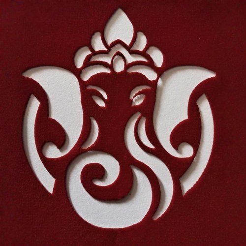 Rangly Divine Ganesha Coconut Decoration Stencil for Pooja | Pack of 5