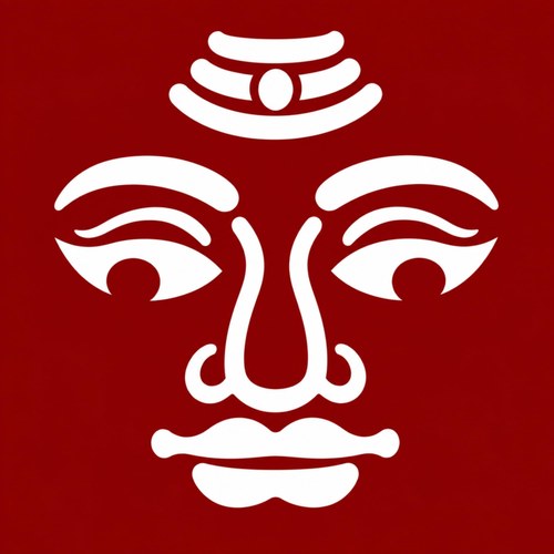Rangly Shiva Face Coconut Decoration Stencil for Pooja | Pack of 10