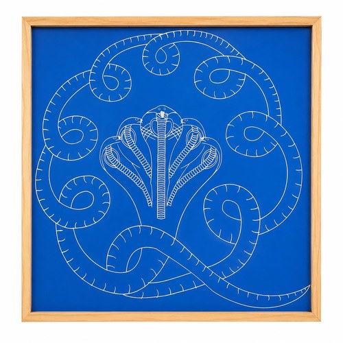 Rangly Naga Mandala Yantra | Wooden Stencil 13x13 Inch | Pooja Room Kolam