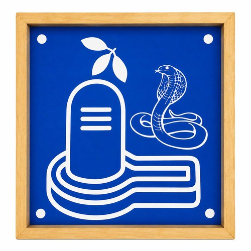 Rangly ShivalInchga Wooden Rangoli Stencil 10x10Inch | Kolam for Pooja Room