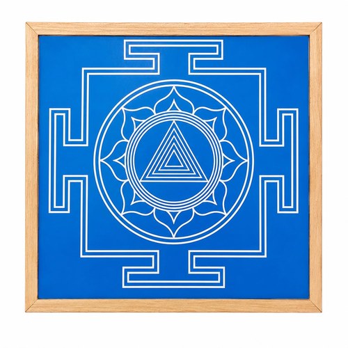 Rangly Kali Mandala Yantra | Wooden Stencil 13x13 In | Kolam for Pooja