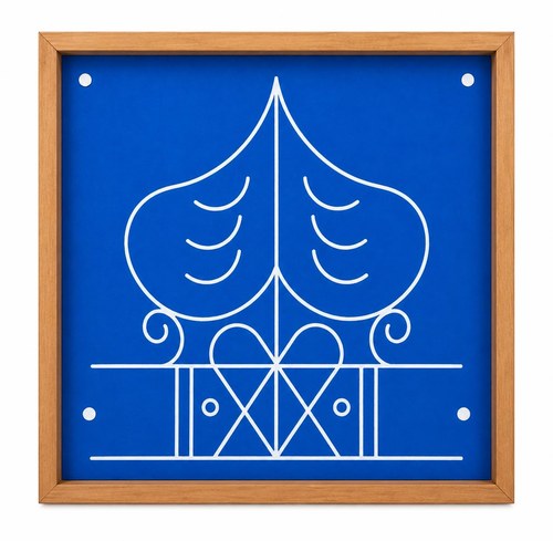 Rangly Ashtadala Mandala Yantra 5 | Wooden Stencil 10x10 In Kolam for Pooja