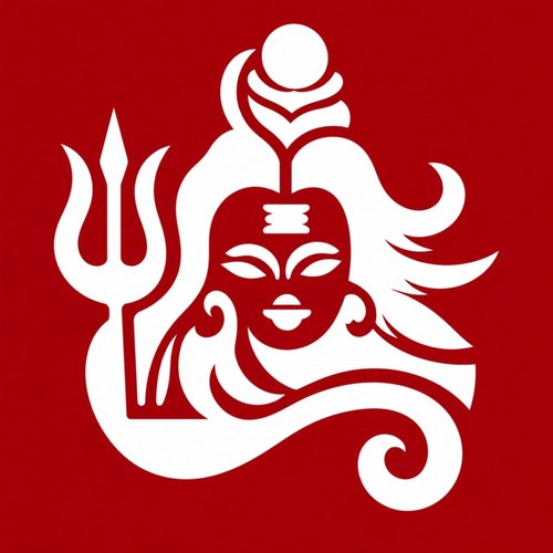 Rangly Lord Shiva with Trishul Coconut Stencil for Pooja | Pack of 5