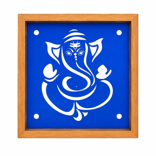 Ganesha Rangoli Stencil Wooden 5x5 Inch Pack of 1