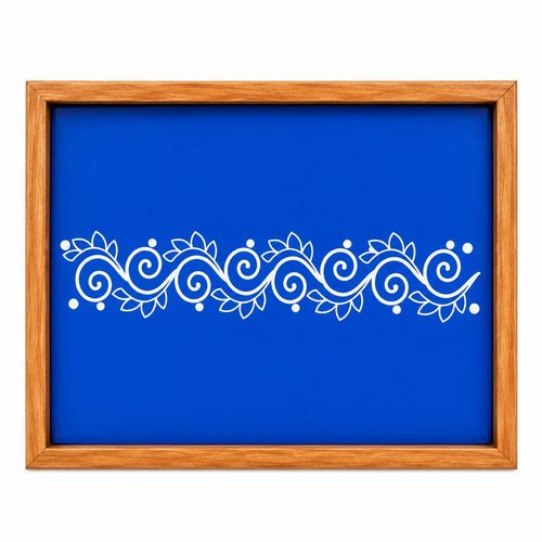Flower Border Instant Rangoli Stencil 17x5 Inch, Pack of 1