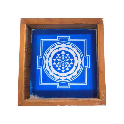 Sri Yantra Kolam Rangoli Stencil Wooden 5x5 Inches Pack of 1