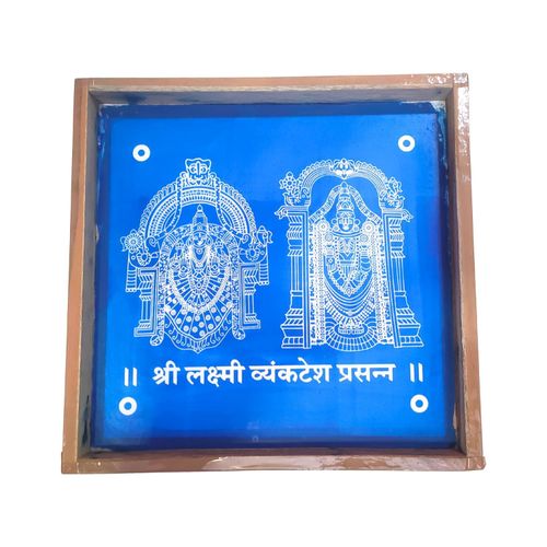 Sri Lakshmi Venkateshwara Rangoli Stencil Wooden 10x10 Inches Pack of 1