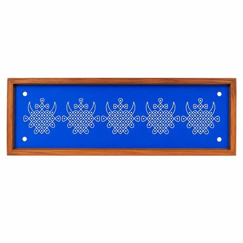 Kambi Kolam Model 1 Border Rangoli Wooden Stencil 17x5 Inches Pack of 1