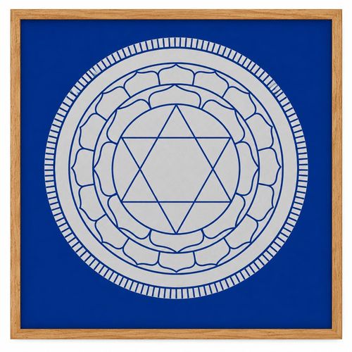 Sudarshana Mandala Yantra Rangoli Stencil Wooden 13x13 Inches Pack of 1