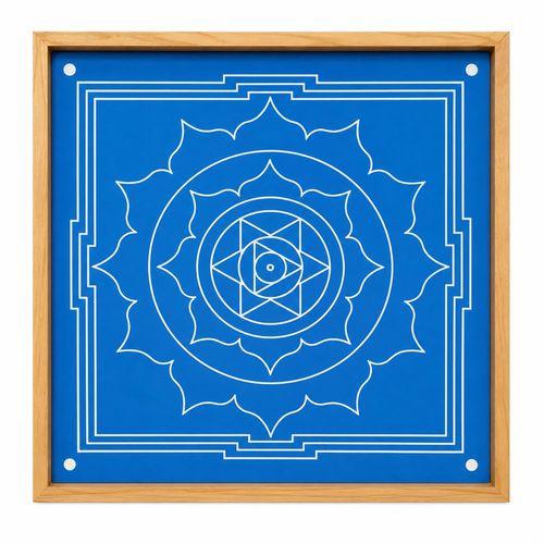 Surya Mandala Yantra Rangoli Stencil Wooden 13x13 Inches Pack of 1