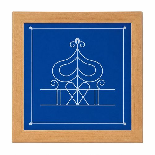 Ashwatha Mandala Model 1 Yantra Rangoli Stencil Wooden 5x5 Inches, Pack of 1