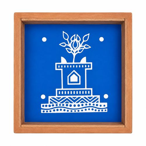 Thulasi Madam Rangoli Stencil Wooden 5x5 Inches Pack of 1