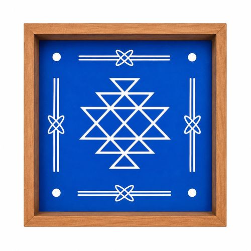 Kubera Wooden Rangoli Stencil 5 x 5 Inches Pack of 1