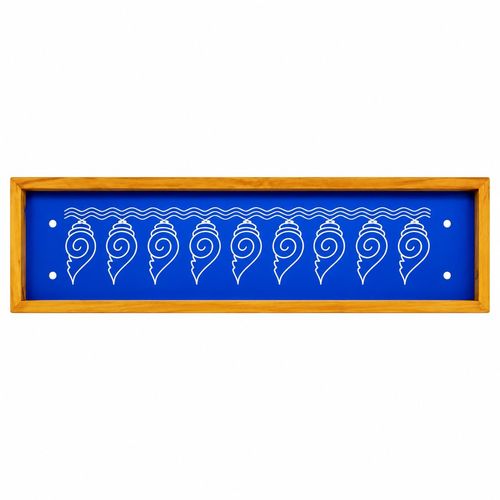 Shankh Toran Border Rangoli Stencil Wooden 17x5 Inches Pack of 1