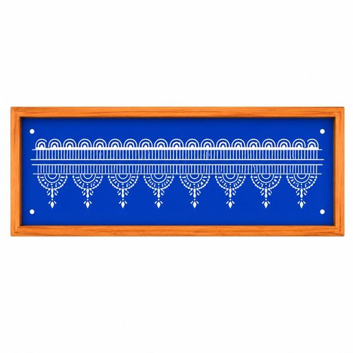 Rangly Toran Border Rangoli Stencil Wooden 17x5 Inches Pack of 1
