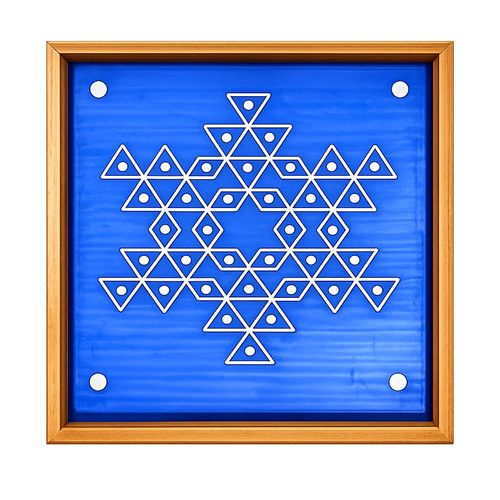 Star Flower Padi Rangoli Stencil Wooden 10x10 Inches Pack of 1