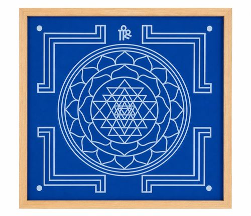 Sri Chakra Yantra Wooden Rangoli Stencil 10x10 Inches Pack of 1