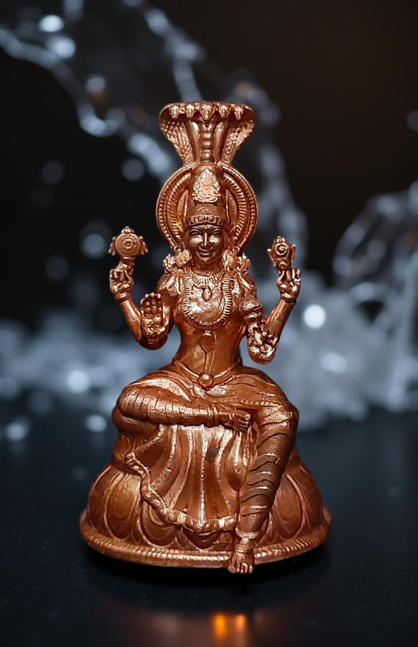 SEARCHERS PARADISE Copper Idols Handmade Amman 3.7 inches,380 Grams,Pack of 1 Piece