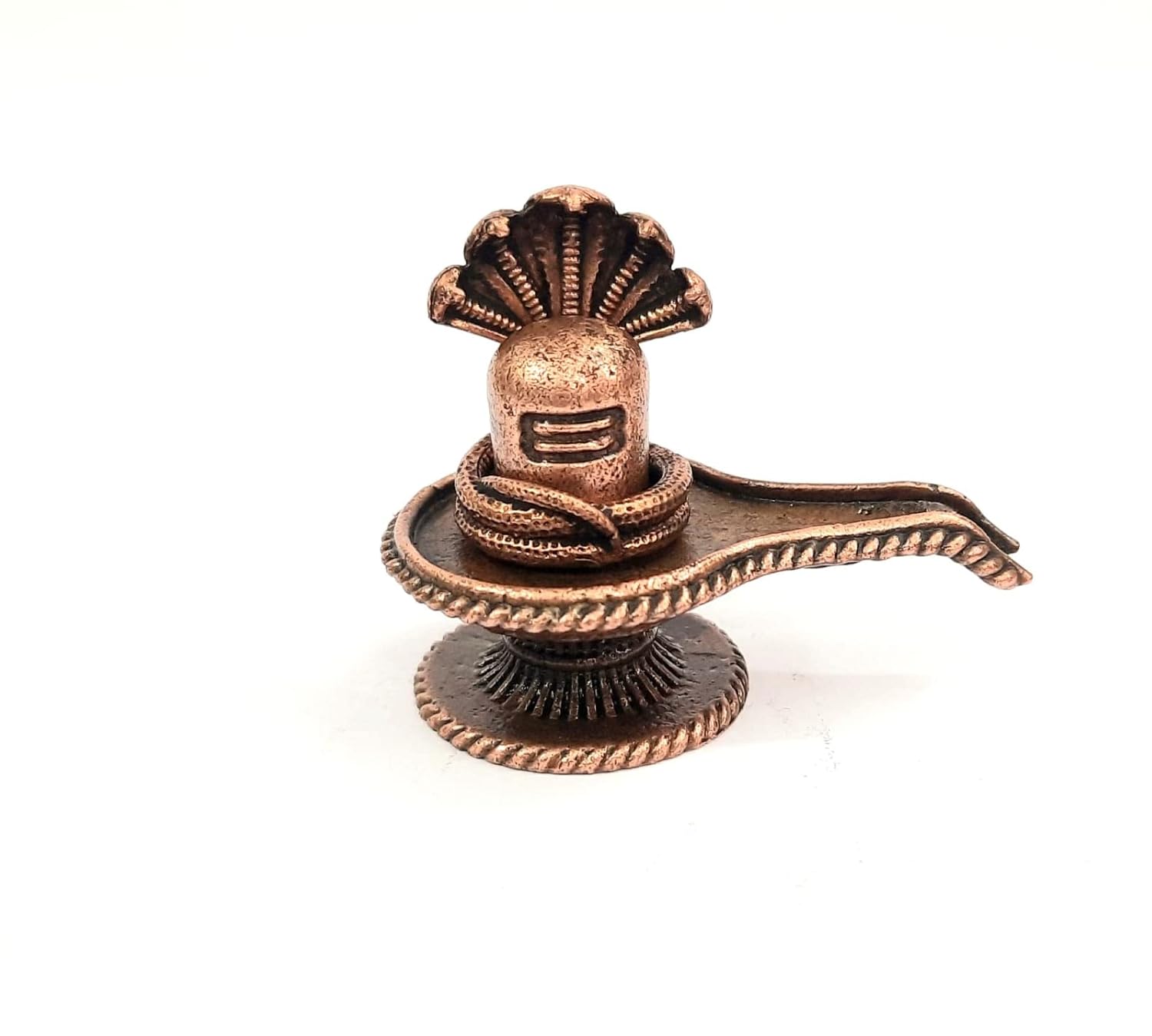 Brownish-Orange Copper Idolsby Searchers Paradise, 1.5 Inches, Handmade Shivalingam, 74G, Patina Antique Finish, Pack Of 1 Piece