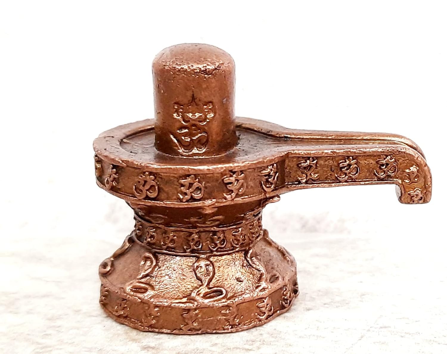 Brownish-Orange Copper Idols India, 1.4 Inches, Handmade Shivalingam, 88G, Patina Antique Finish, Pack Of 1 Piece
