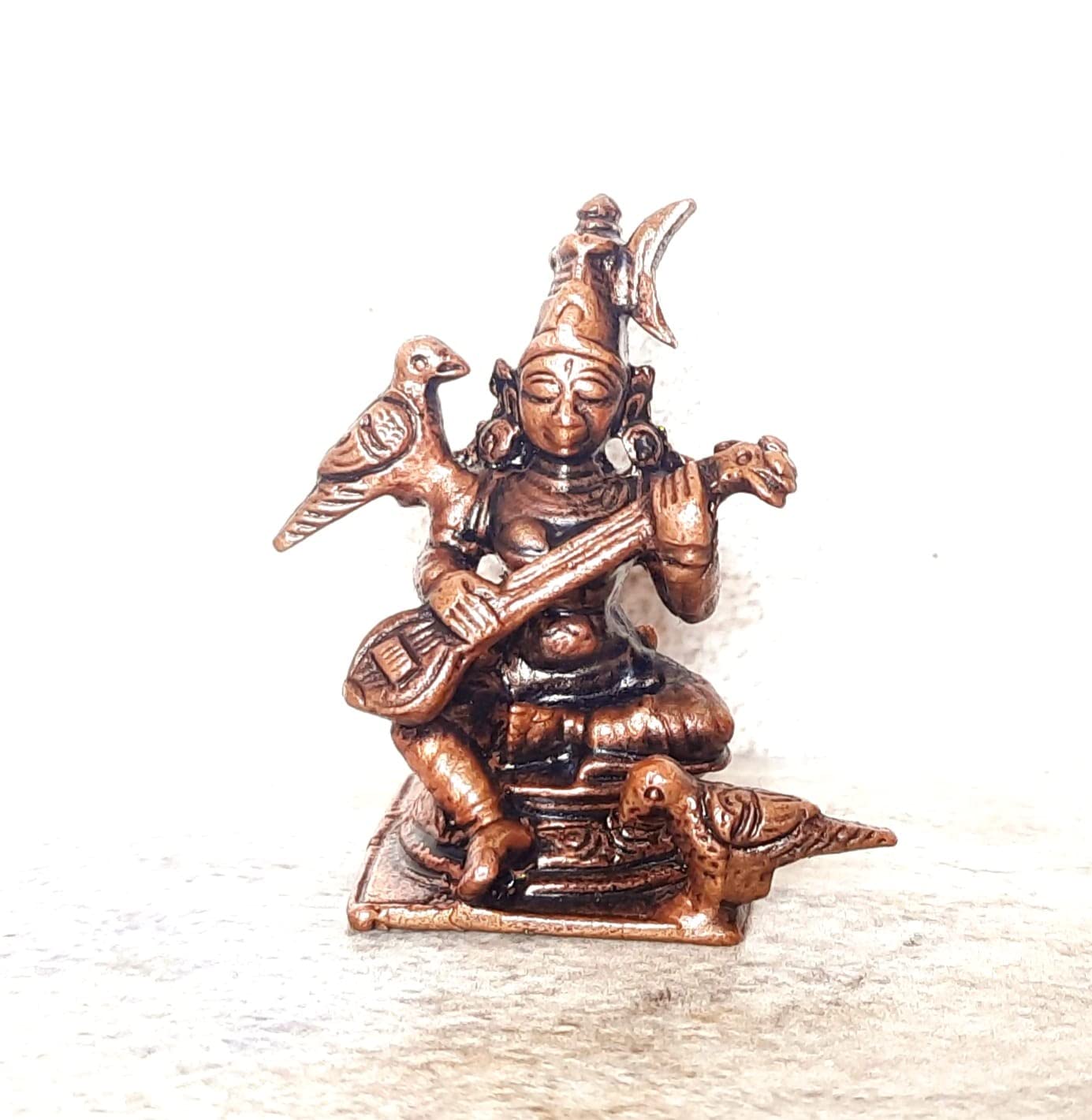 Copper Searchers Paradise, Raja Mathangi -1.6Inches (4.5 Cm) Height, 50G, Copper Idol Patina Antique Finish, Pack Of 1 Master Piece