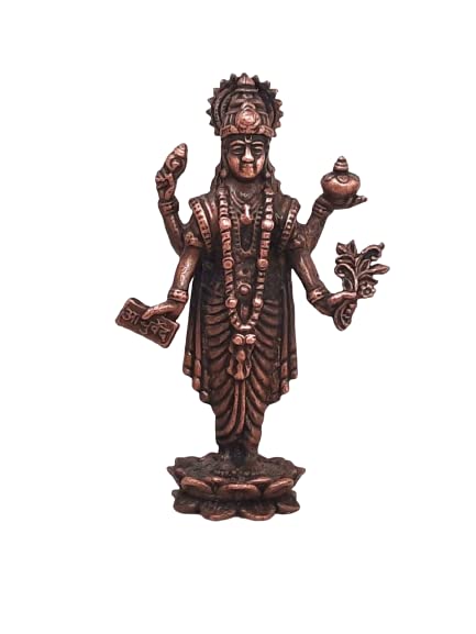 Patina Antique Finish Copper Idols Of God Dhanvathri