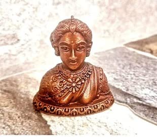 Brownish-Orange Copper Idols India, 1.5 Inches, Handmade Gowri Idol, 78G, Patina Antique Finish, Pack Of 1 Piece