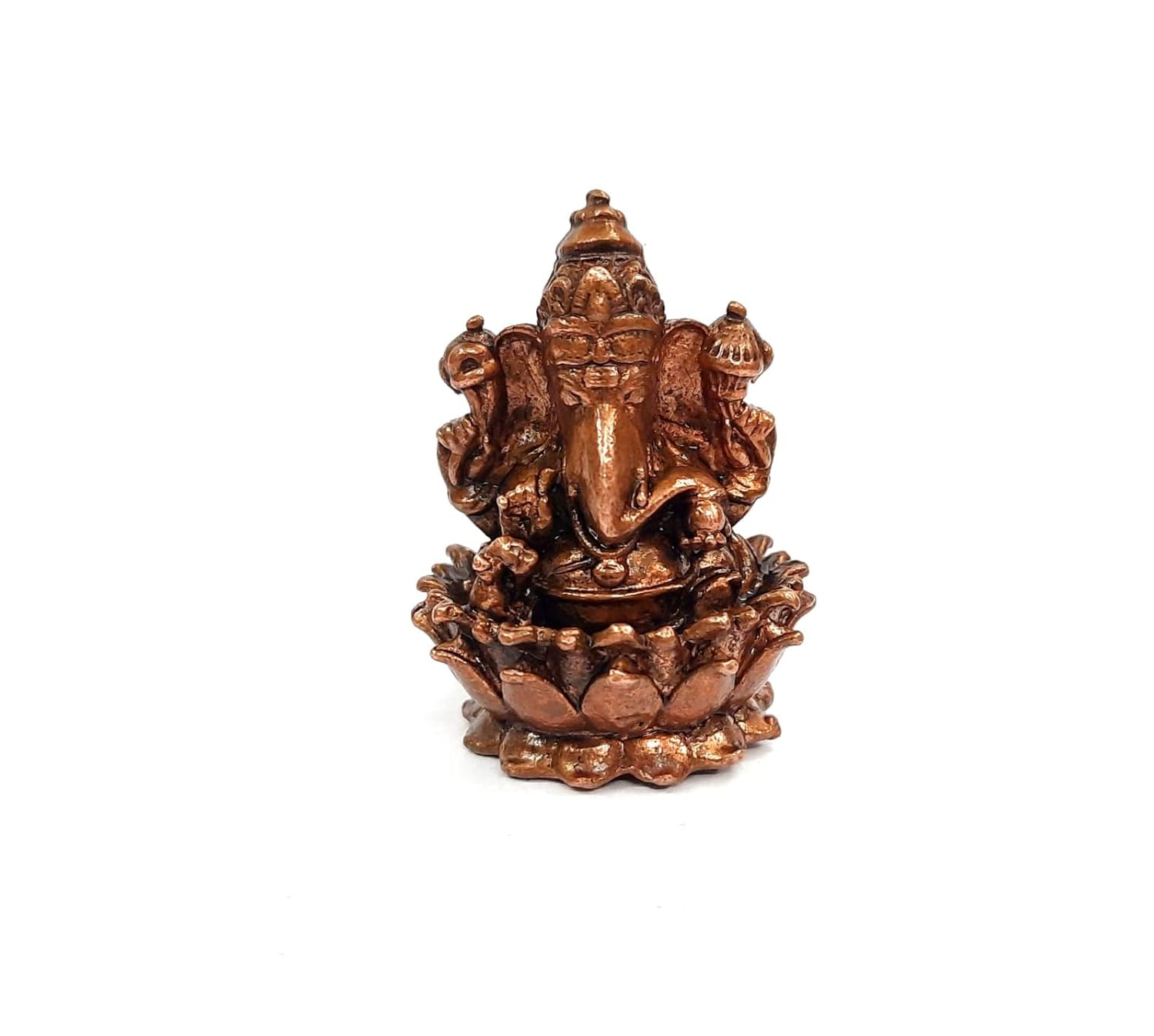 Brownish-Orange Copper Idolsby, 1.7 Inches, Handmade Ganesh, 99G, Patina Antique Finish, Pack Of 1 Piece